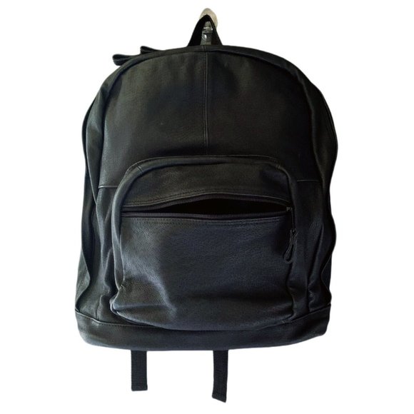 Black Mid Size Unisex Backpack - Picture 4 of 6